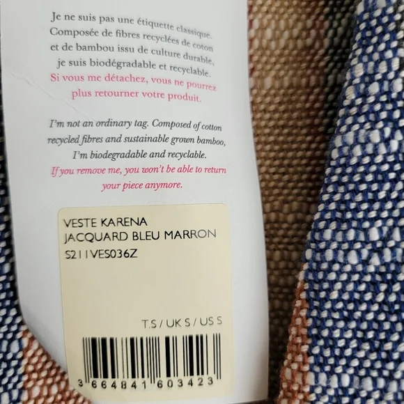 Sezane Karena Jacket size S NWT